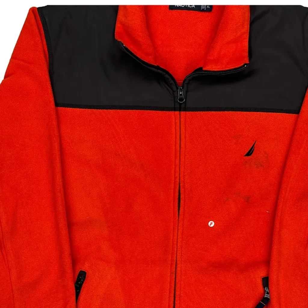 Nautica Fleece Jacket - XL Red Polyester - Image 8