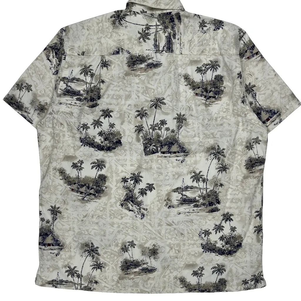 Nautica Hawaiian Shirt - Large Cream Cotton - Image 6
