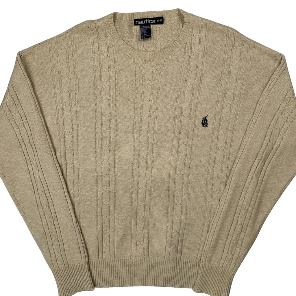 Nautica Jumper - Medium Beige Cotton Blend - Image 4
