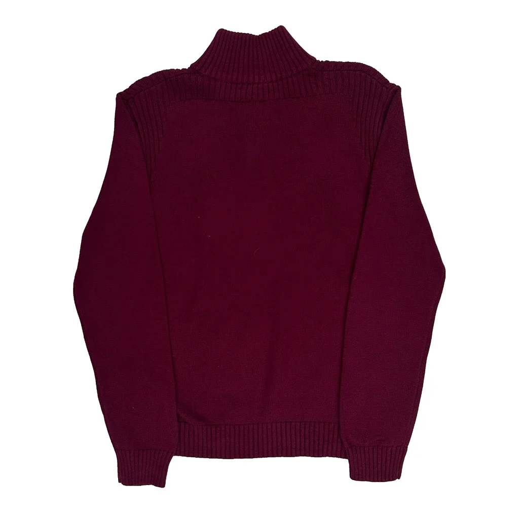 Nautica Jumper - Medium Burgundy Cotton - Image 2