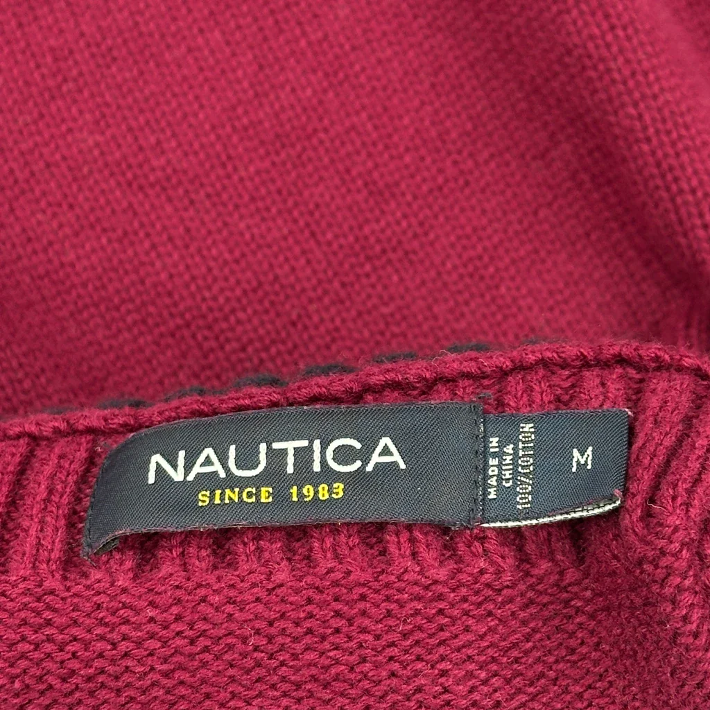Nautica Jumper - Medium Burgundy Cotton - Image 3