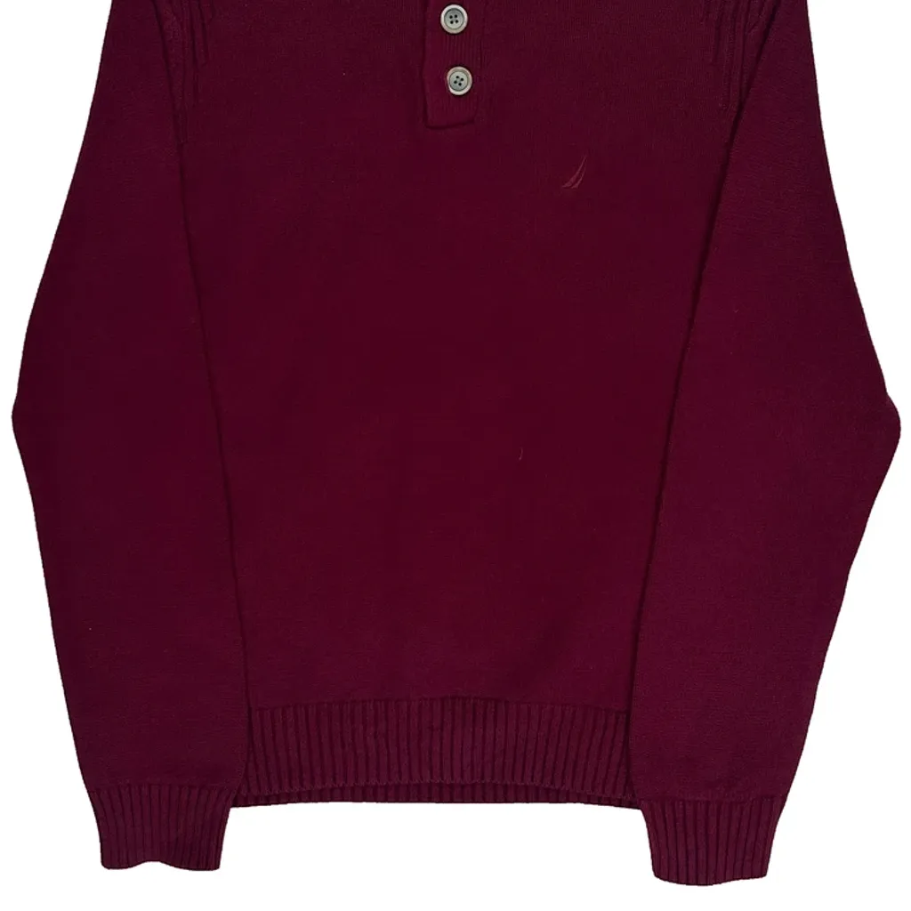 Nautica Jumper - Medium Burgundy Cotton - Image 4