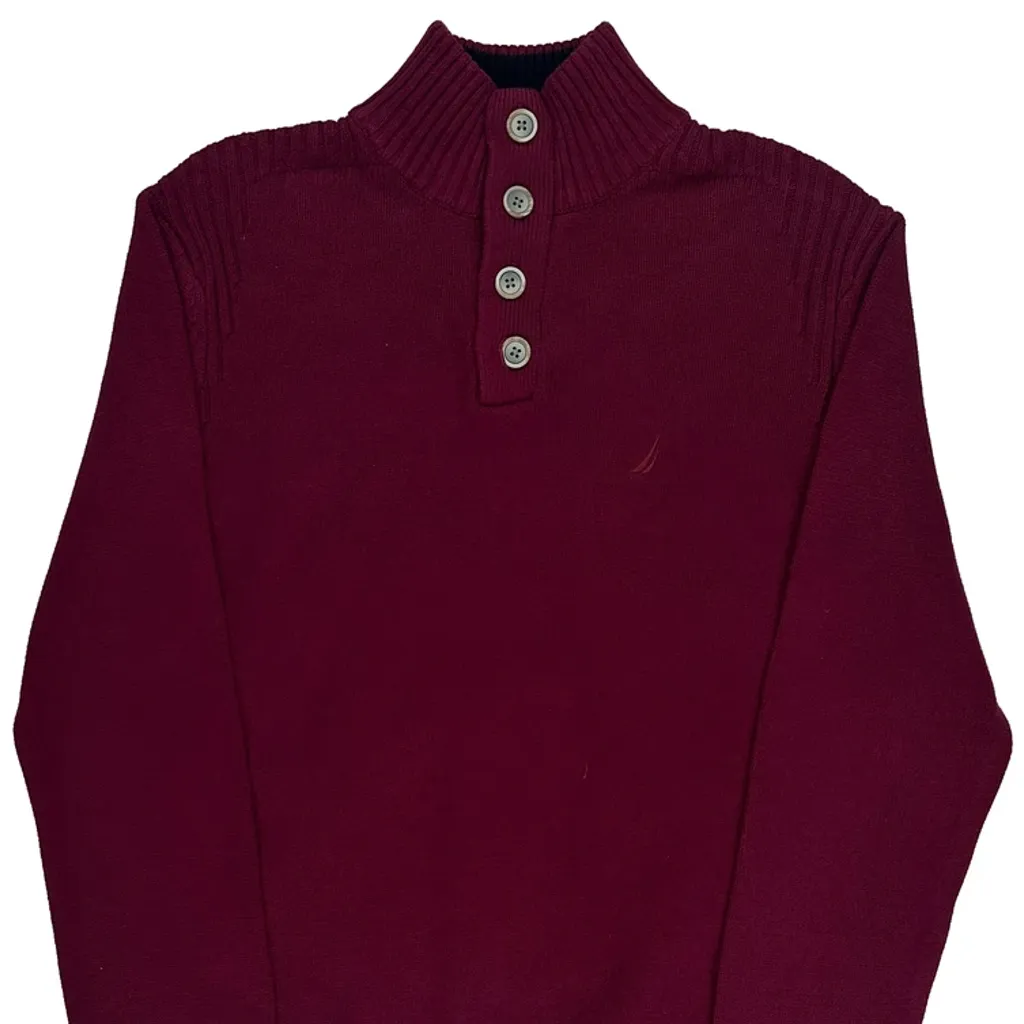 Nautica Jumper - Medium Burgundy Cotton - Image 5