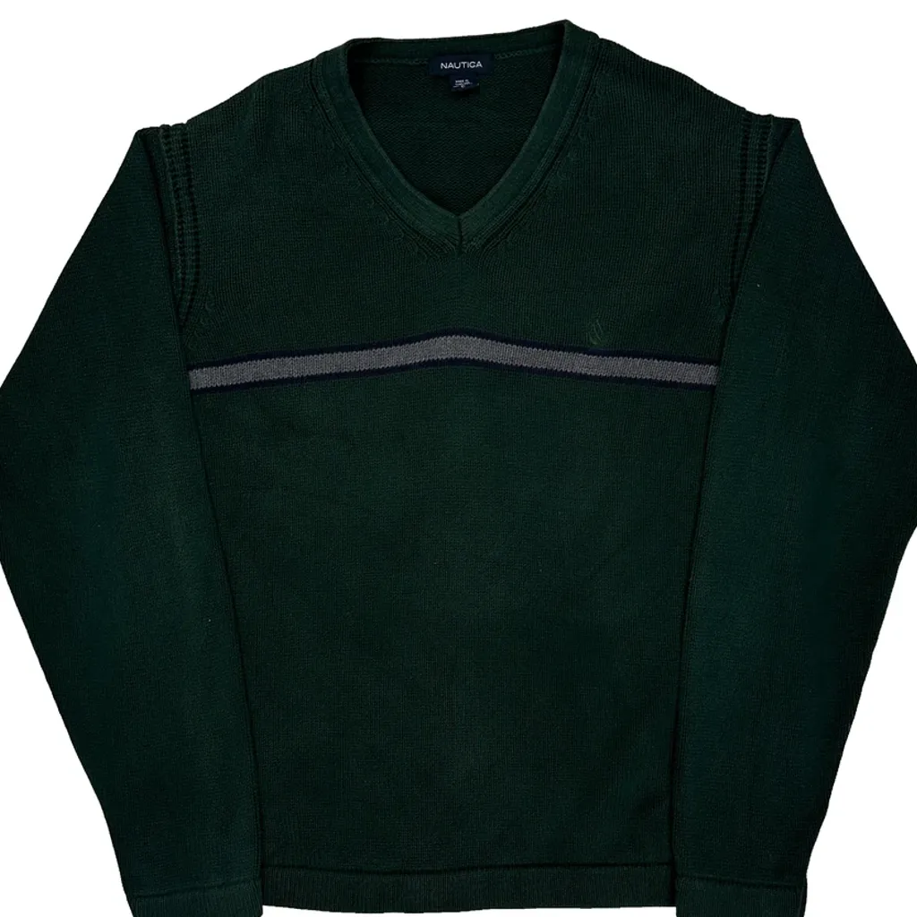 Nautica Jumper - Large Green Cotton - Image 5