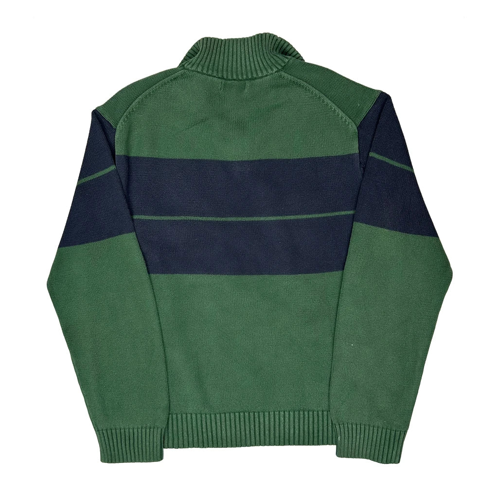 Nautica Striped Jumper - XL Green Cotton - Image 2