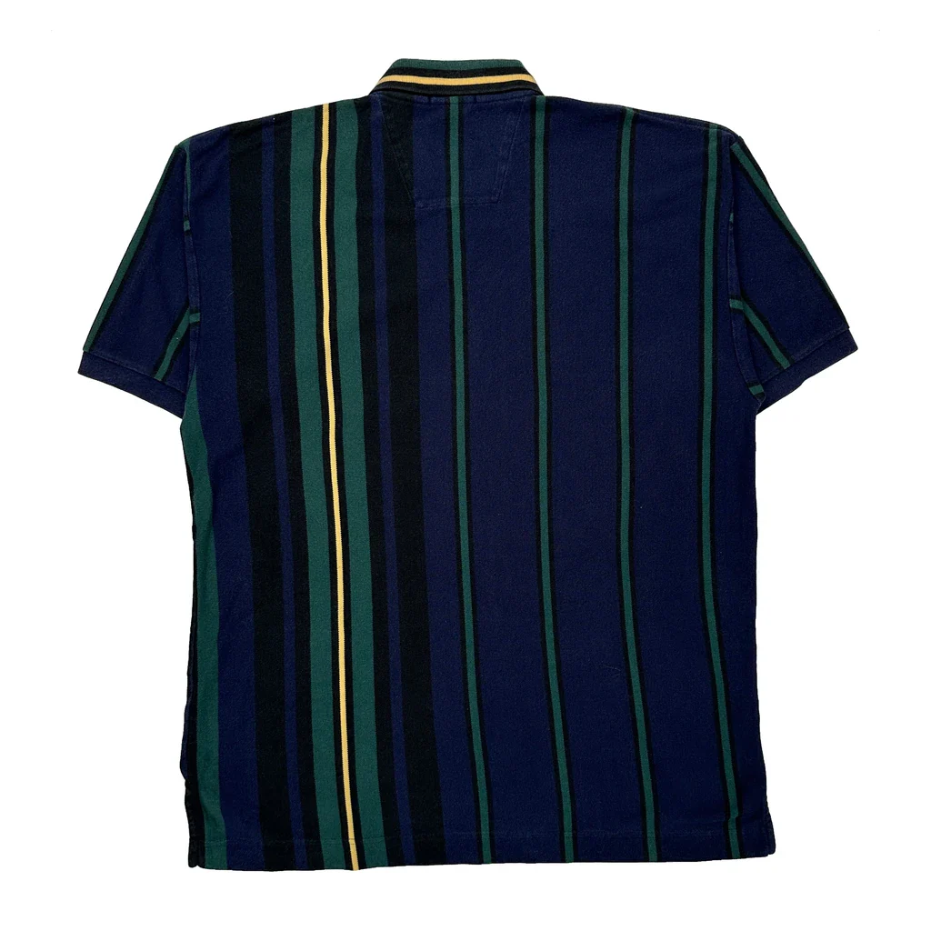 Nautica Striped Polo Shirt - XL Blue Cotton - Image 2