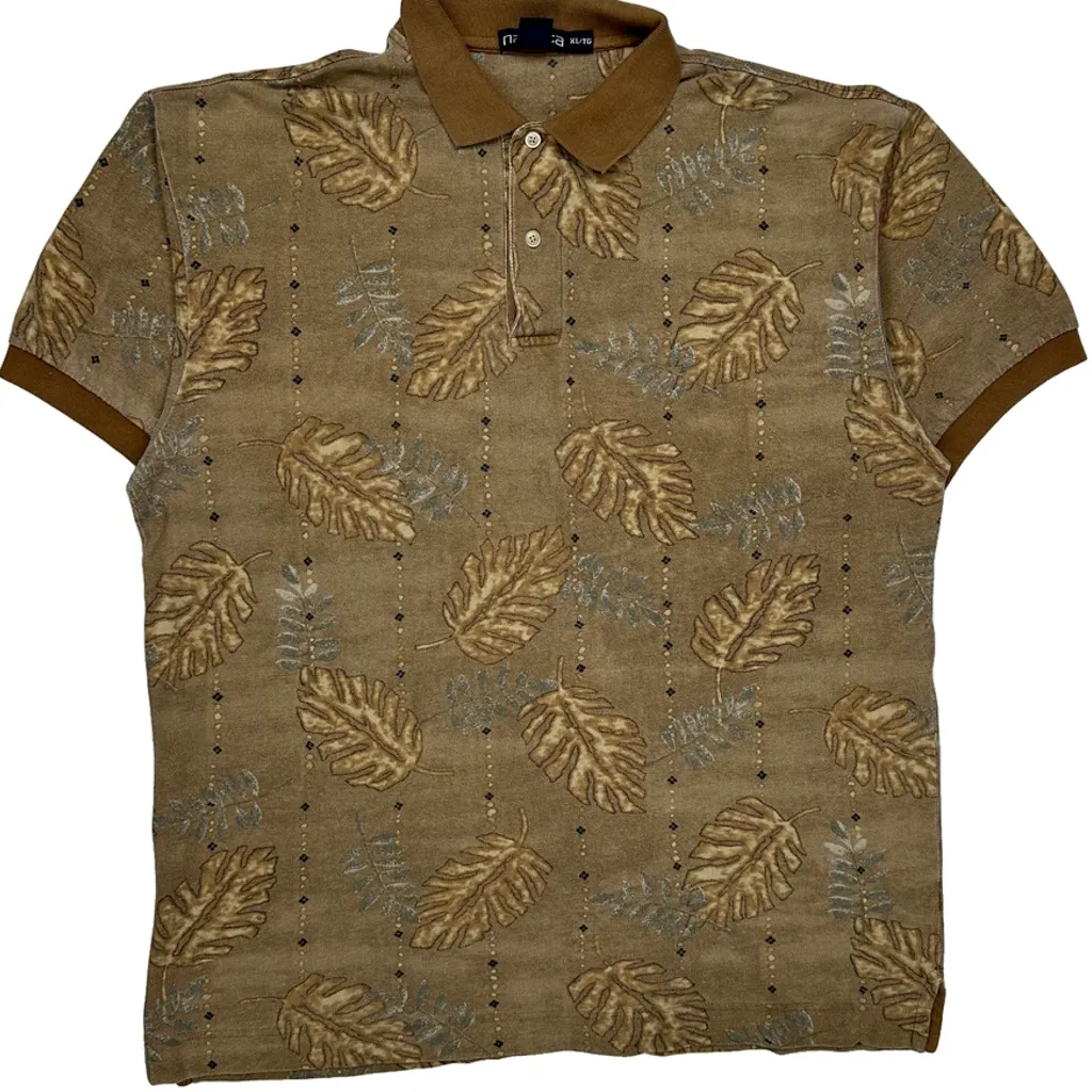 Nautica Polo Shirt - XL Brown Cotton - Image 4