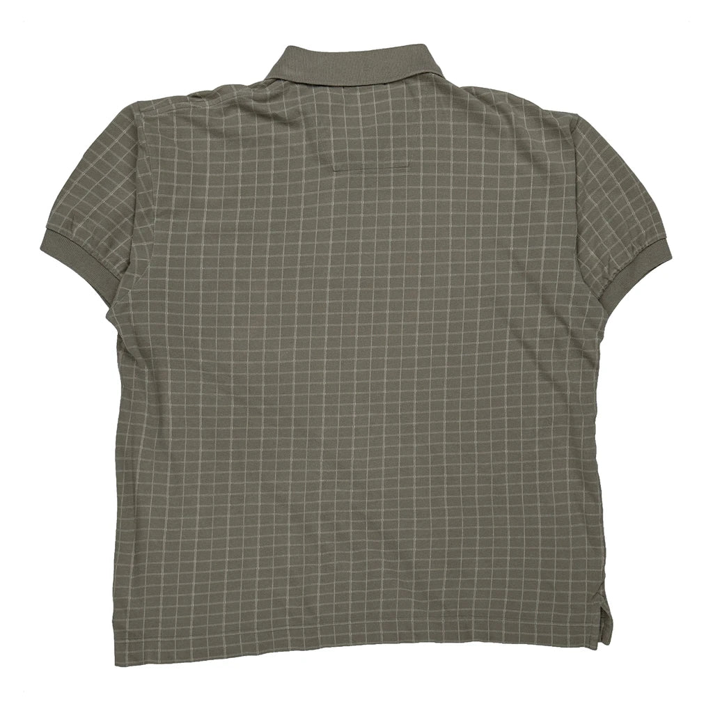Nautica Checked Polo Shirt - Medium Grey Cotton - Image 2