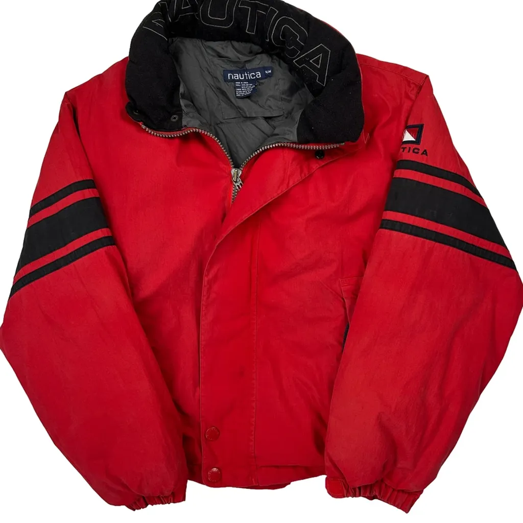 Nautica Spellout Puffer - Medium Red Cotton - Image 4