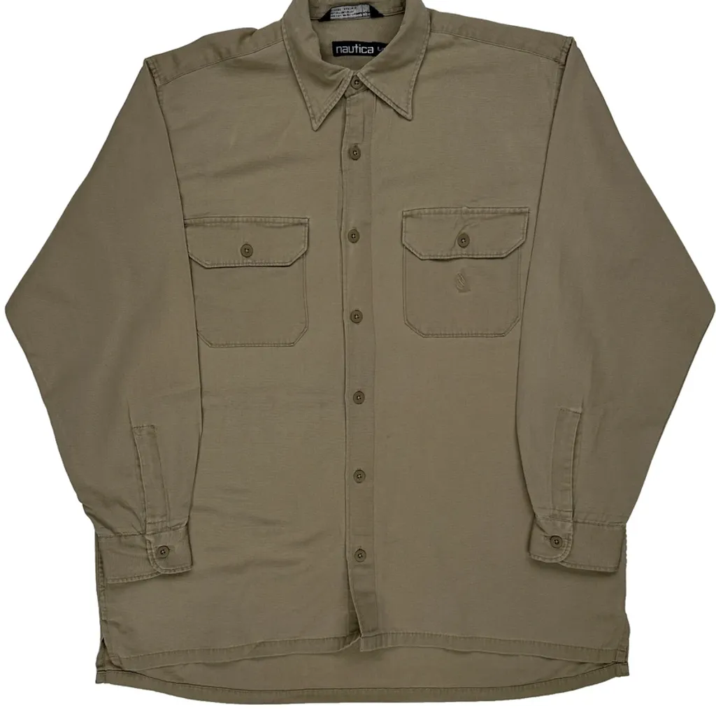 Nautica Shirt - Large Beige Cotton - Image 4