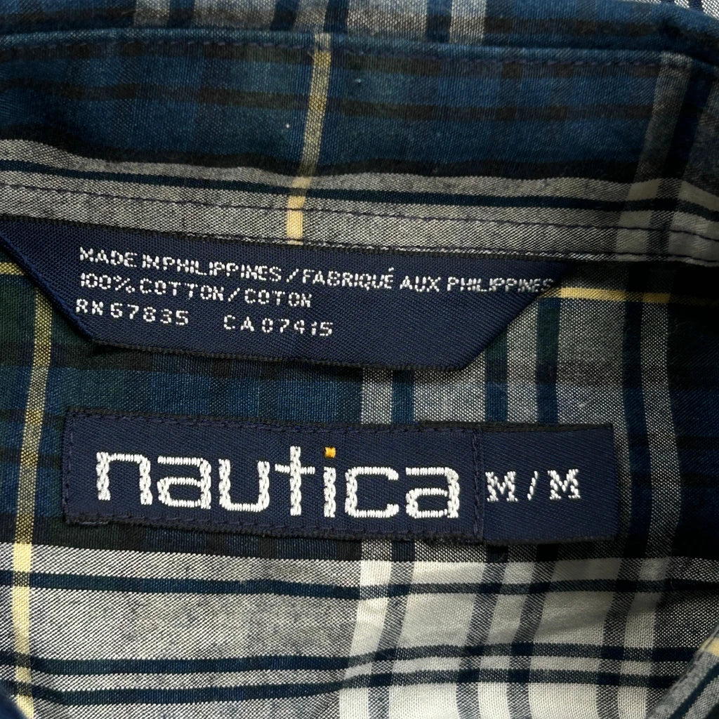 Nautica Checked Shirt - Medium Blue Cotton - Image 3