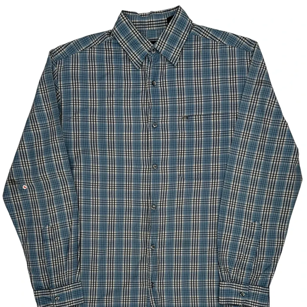 Nautica Checked Shirt - Small Blue Cotton - Image 6