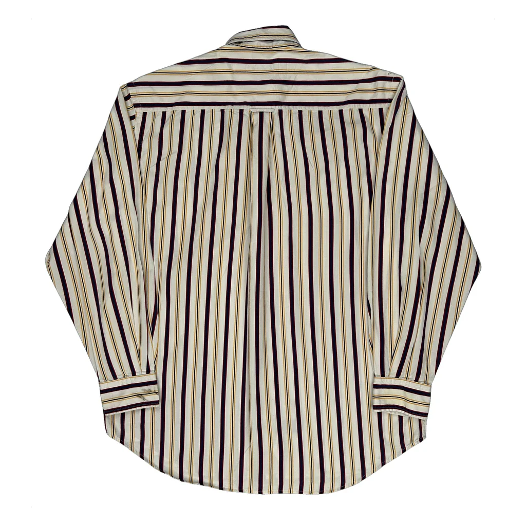 Nautica Striped Shirt - Medium Cream Cotton - Image 2