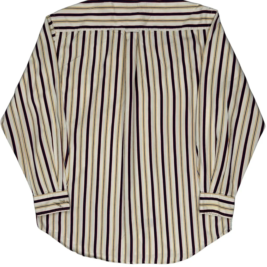 Nautica Striped Shirt - Medium Cream Cotton - Image 8
