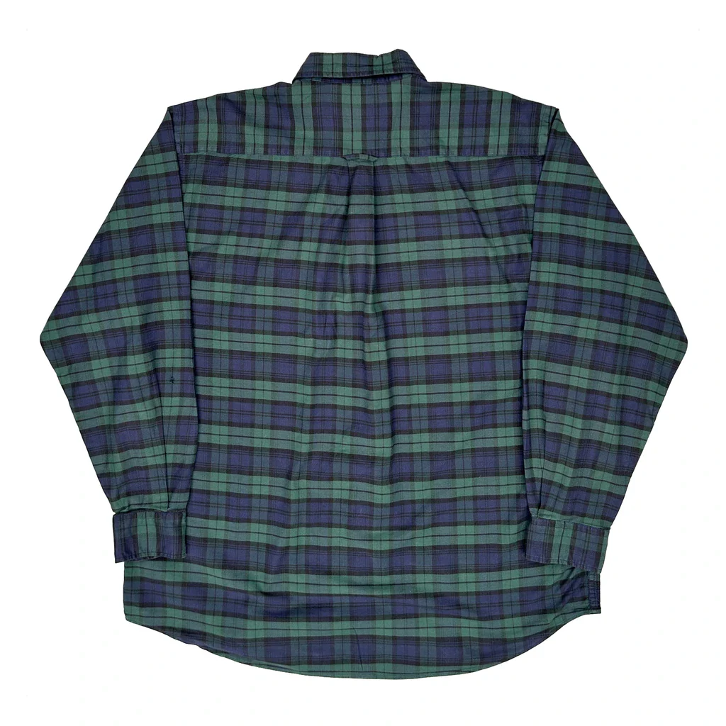 Nautica Checked Shirt - Large Green Cotton - Image 2