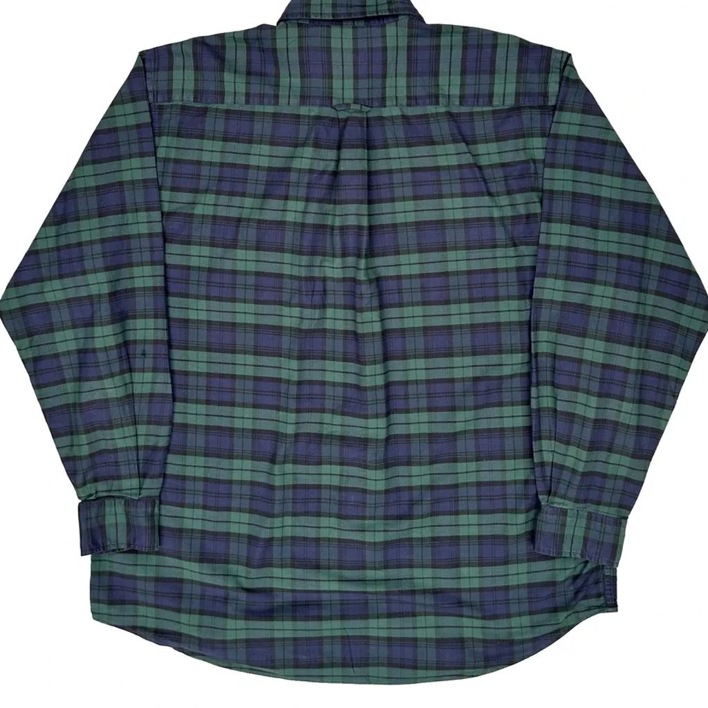 Nautica Checked Shirt - Large Green Cotton - Image 6