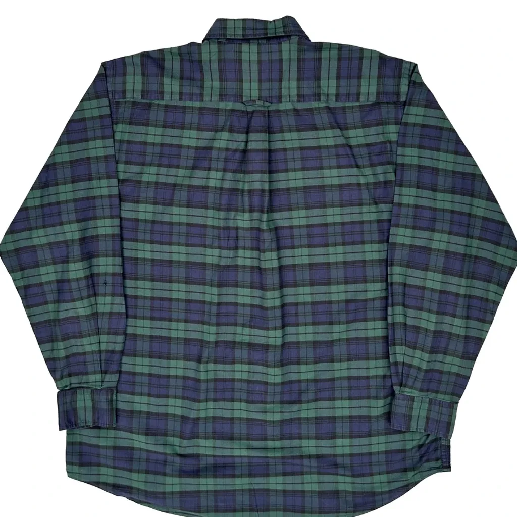 Nautica Checked Shirt - Large Green Cotton - Image 7