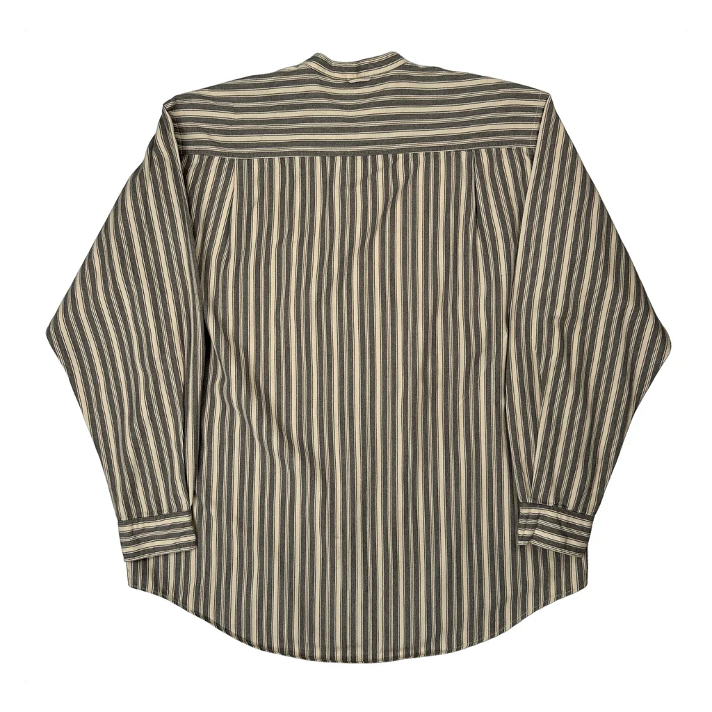 Nautica Striped Shirt - Large Grey Cotton - Image 2
