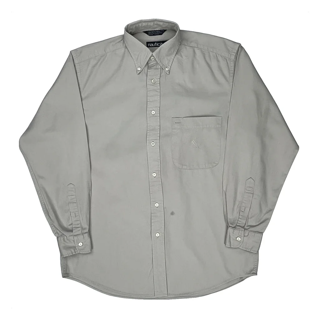 Nautica Shirt - Medium Grey Cotton