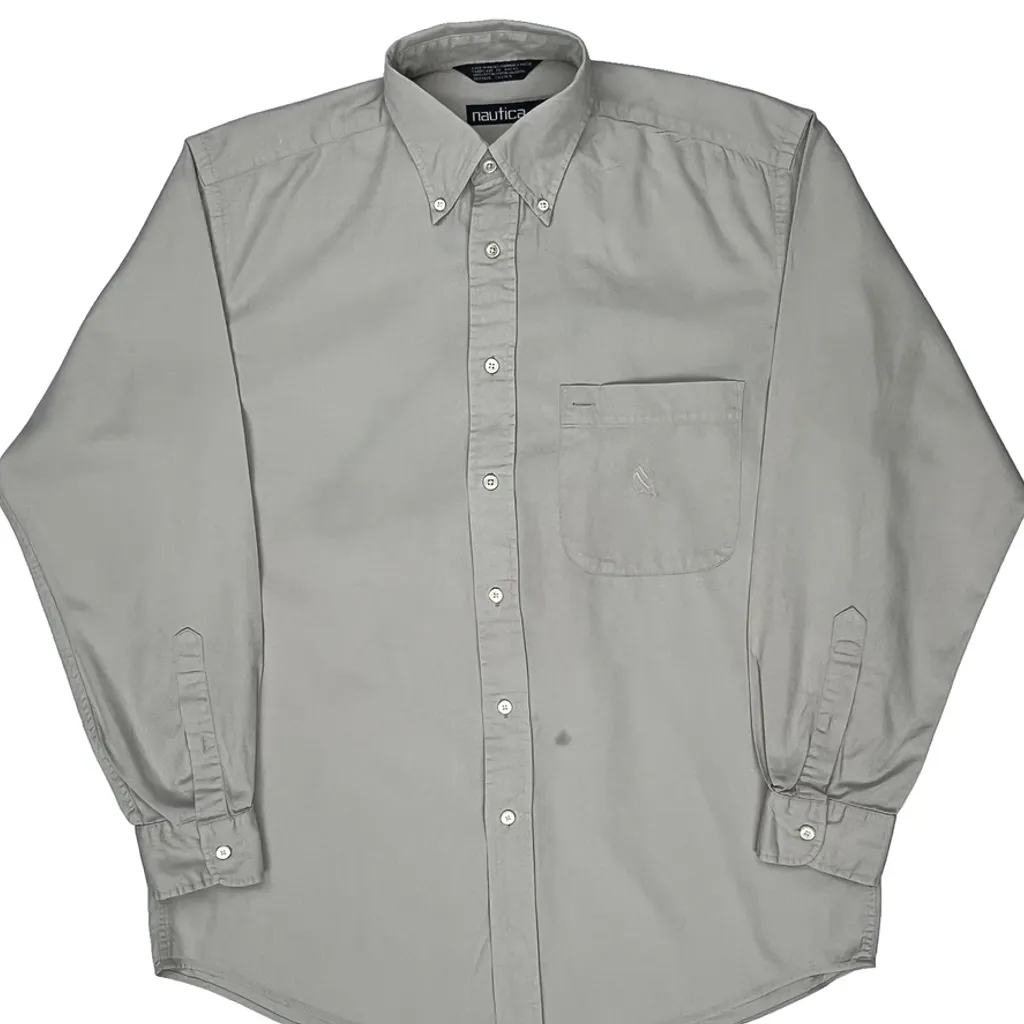 Nautica Shirt - Medium Grey Cotton - Image 5