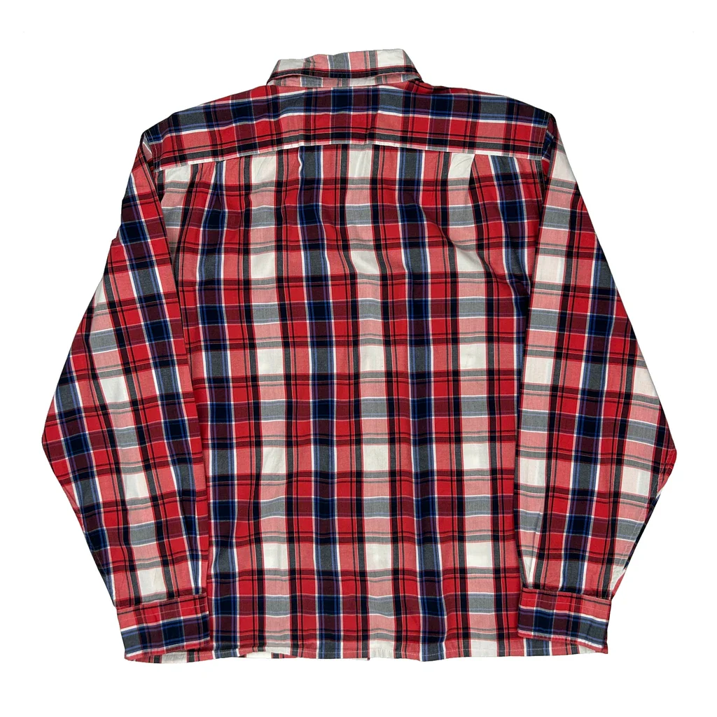 Nautica Checked Shirt - Large Red Cotton - Image 2