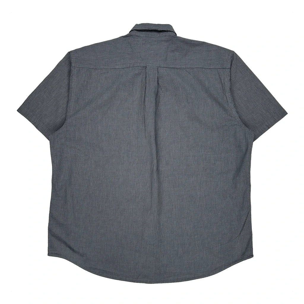 Nautica Checked Short Sleeve Shirt - XL Grey Cotton - Image 2