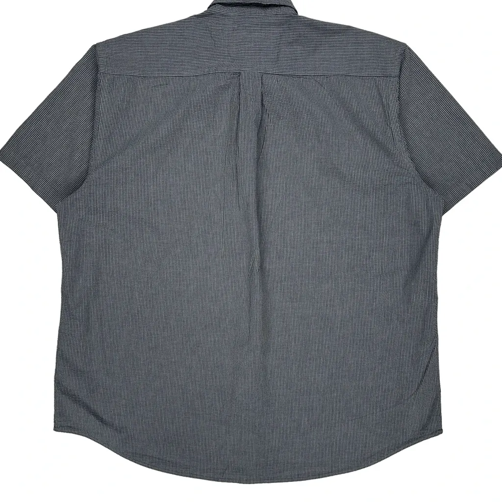 Nautica Checked Short Sleeve Shirt - XL Grey Cotton - Image 6