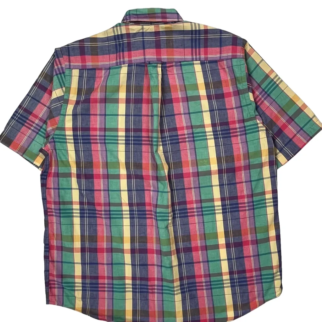 Nautica Checked Short Sleeve Shirt - Large Multicoloured Cotton - Image 6