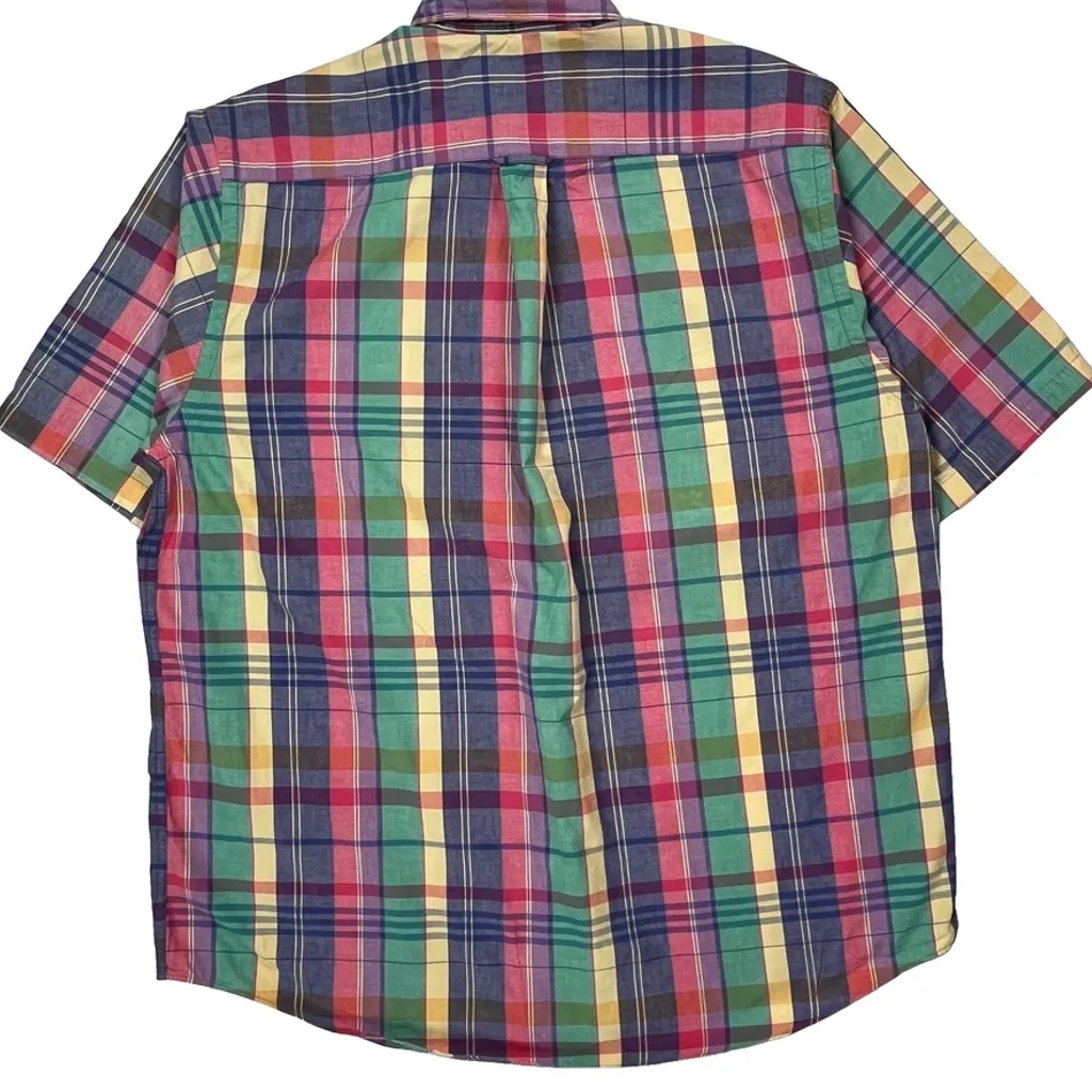 Nautica Checked Short Sleeve Shirt - Large Multicoloured Cotton - Image 7