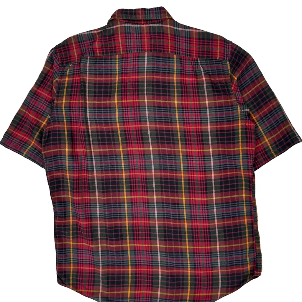 Nautica Checked Short Sleeve Shirt - Medium Multicoloured Cotton - Image 7