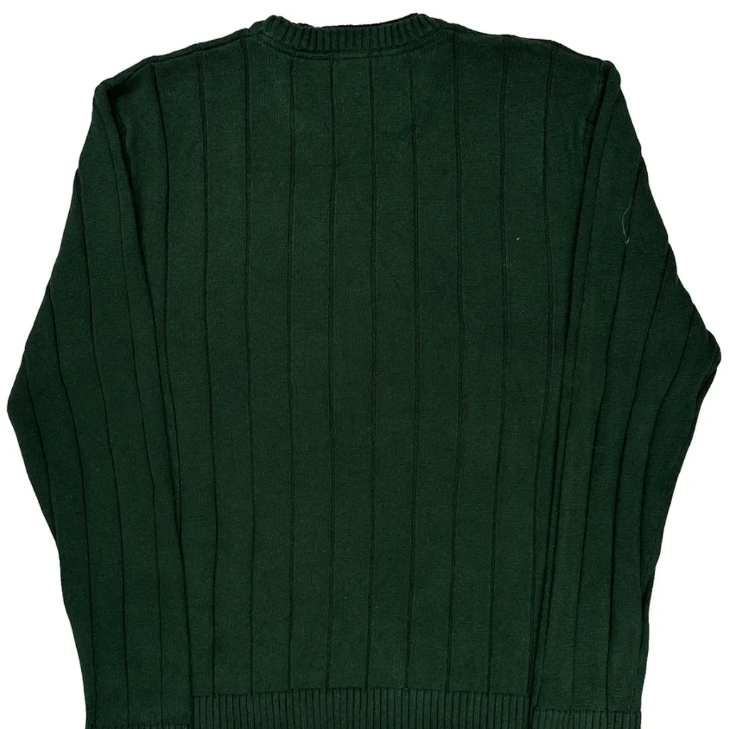 Nautica Striped Sweater - XL Green Cotton - Image 7