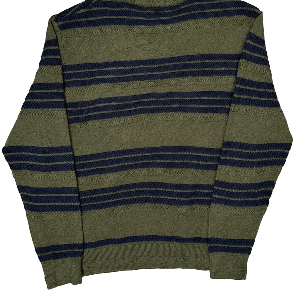 Nautica Striped Sweater - XL Green Cotton - Image 6