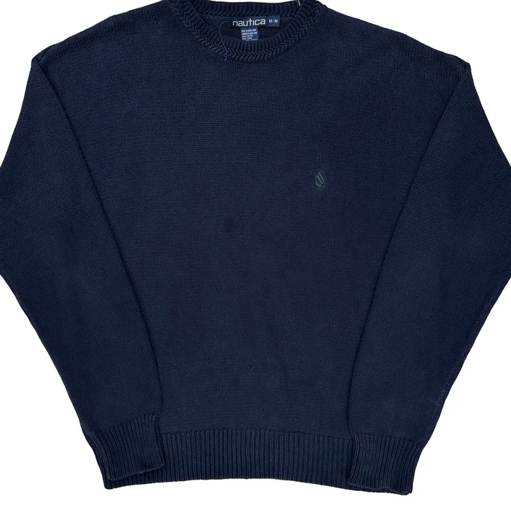 Nautica Sweater - Medium Navy Cotton - Image 5