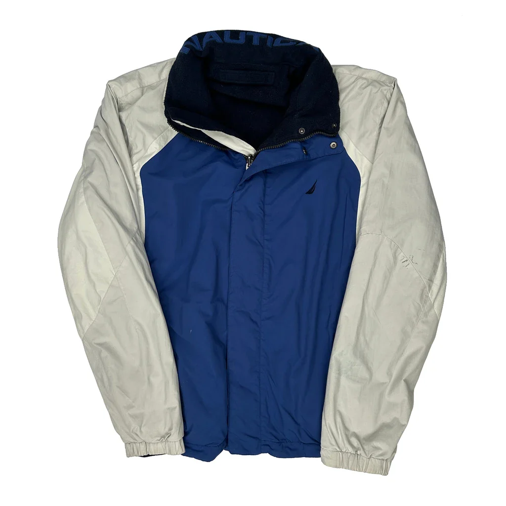 Nautica Windbreaker - Medium Blue Nylon