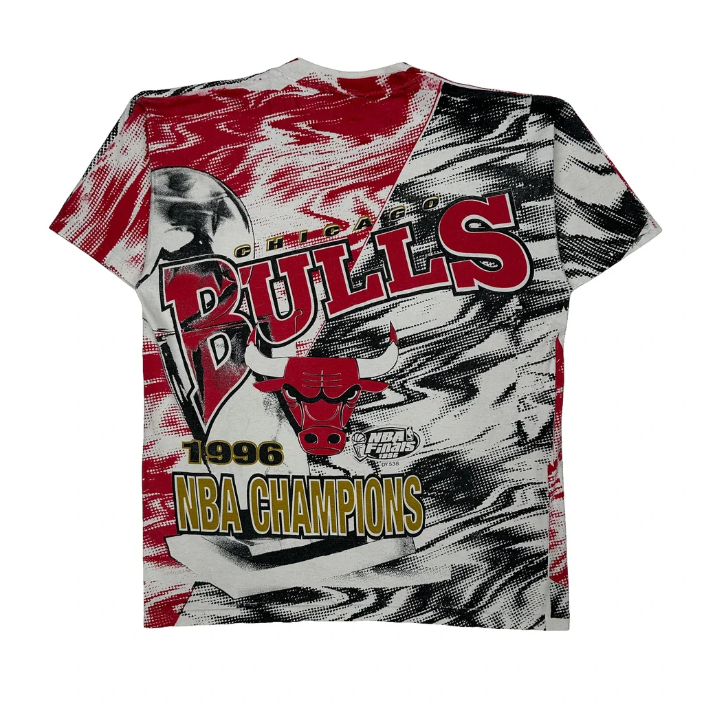 Nba Champions 1996 Chicago Bulls Graphic T-Shirt - XL Multicoloured Cotton - Image 2