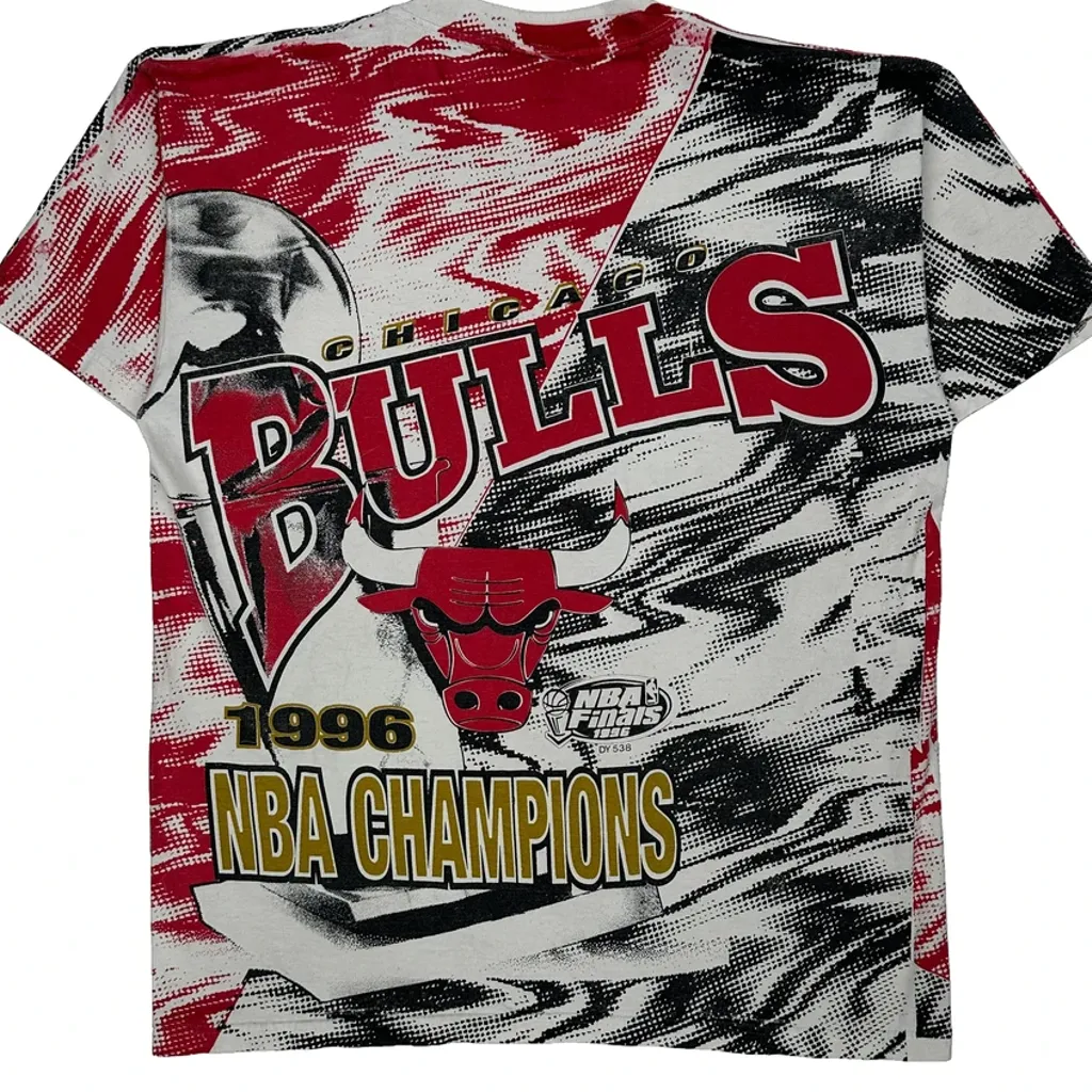 Nba Champions 1996 Chicago Bulls Graphic T-Shirt - XL Multicoloured Cotton - Image 6