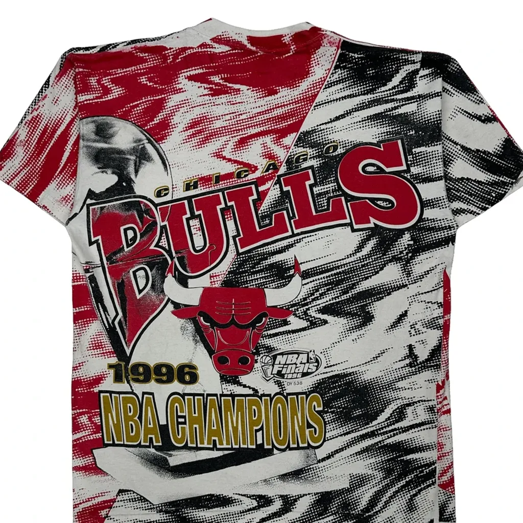 Nba Champions 1996 Chicago Bulls Graphic T-Shirt - XL Multicoloured Cotton - Image 7