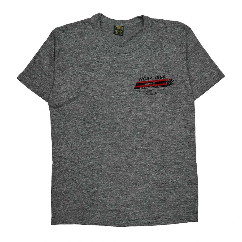 Ncaa 1984 Division Iii Jerzees Single Stitch T-Shirt - Large Grey Polyester Blend