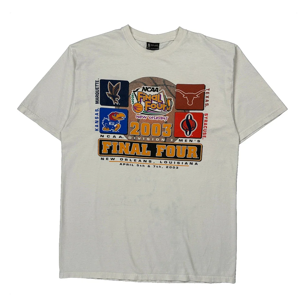 Ncaa Final Four 2003 Gear Graphic T-Shirt - Large White Cotton