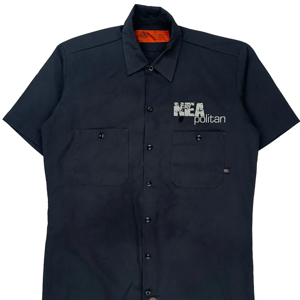 Neapolitan Dickies Short Sleeve Shirt - Small Black Polyester Blend - Image 4