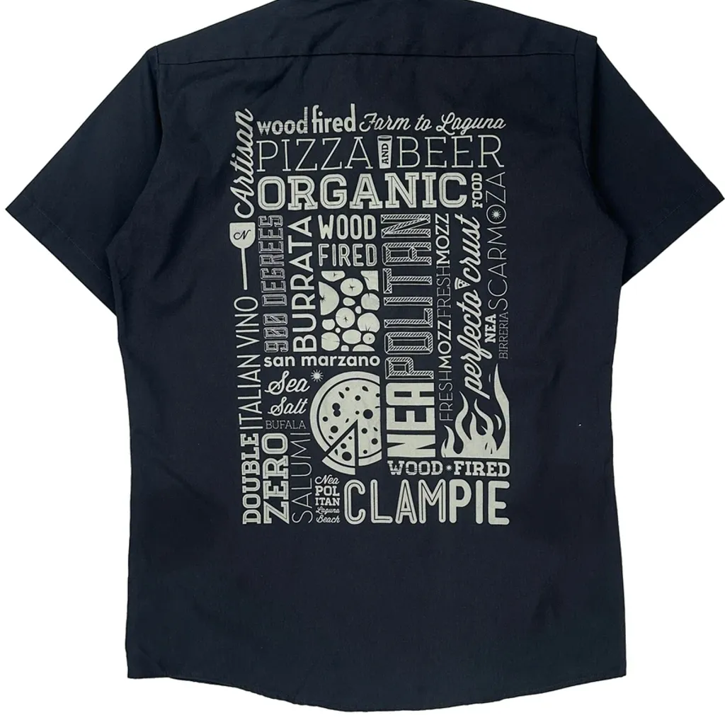 Neapolitan Dickies Short Sleeve Shirt - Small Black Polyester Blend - Image 7