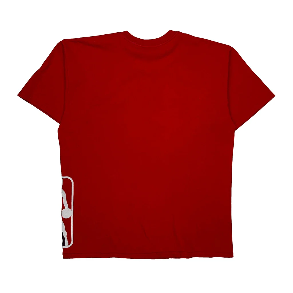 Nets Nba T-Shirt - XL Red Cotton - Image 2