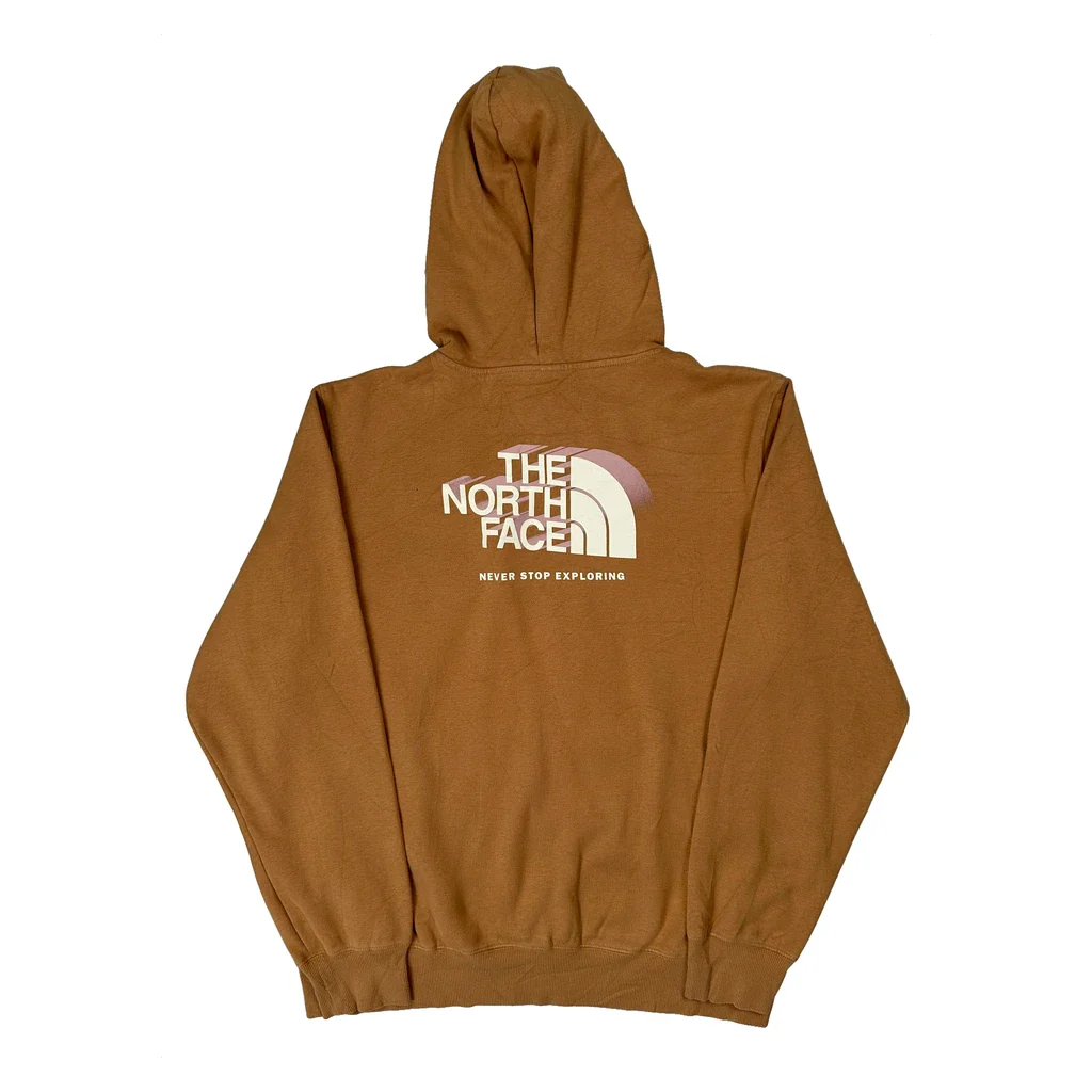 Never Stop Exploring The North Face Hoodie - Large Brown Cotton - Image 2