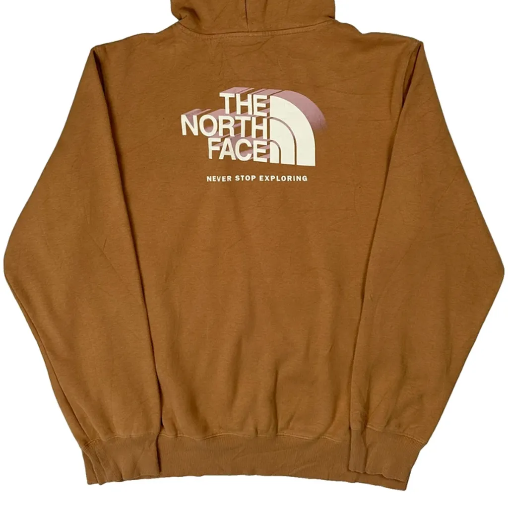 Never Stop Exploring The North Face Hoodie - Large Brown Cotton - Image 6