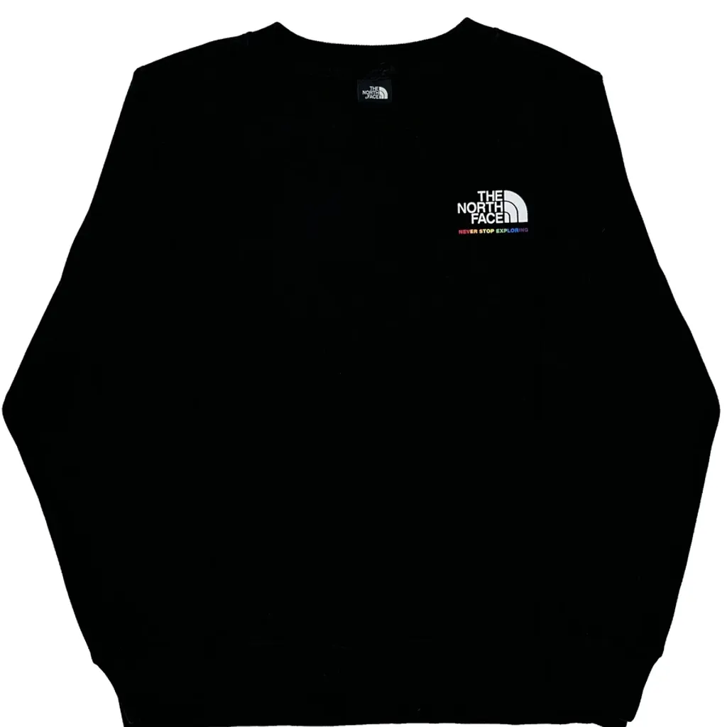 Never Stop Exploring The North Face Graphic Sweatshirt - Large Black Cotton - Image 5