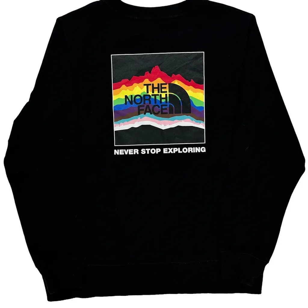 Never Stop Exploring The North Face Graphic Sweatshirt - Large Black Cotton - Image 7