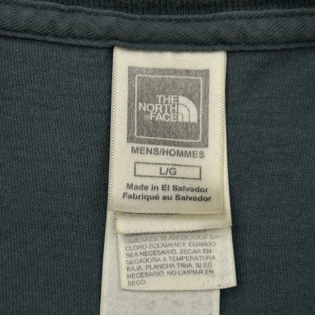 Never Stop Exploring The North Face Graphic T-Shirt - Large Blue Cotton - Image 3