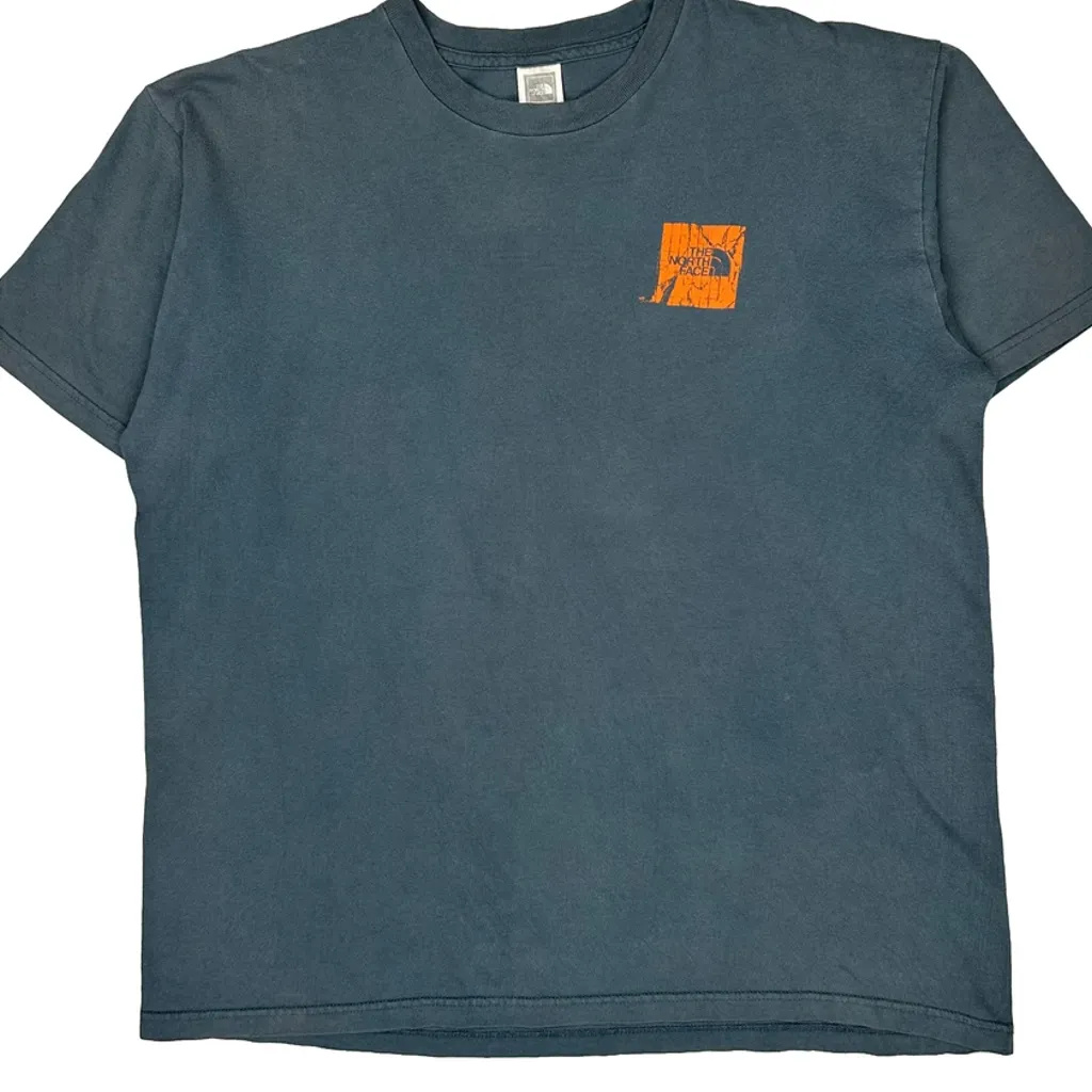 Never Stop Exploring The North Face Graphic T-Shirt - Large Blue Cotton - Image 5