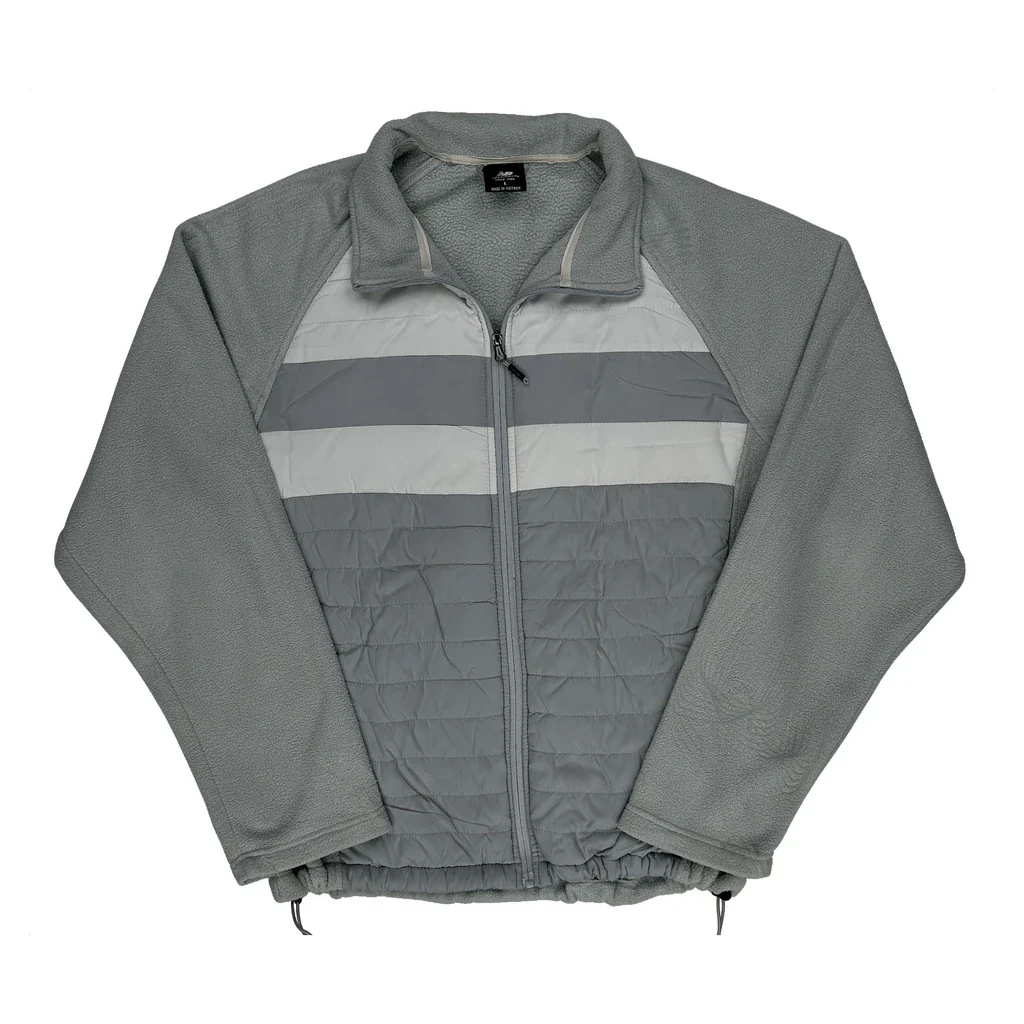 New Balance Fleece Jacket - Large Grey Polyester