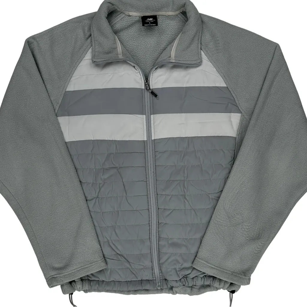New Balance Fleece Jacket - Large Grey Polyester - Image 5